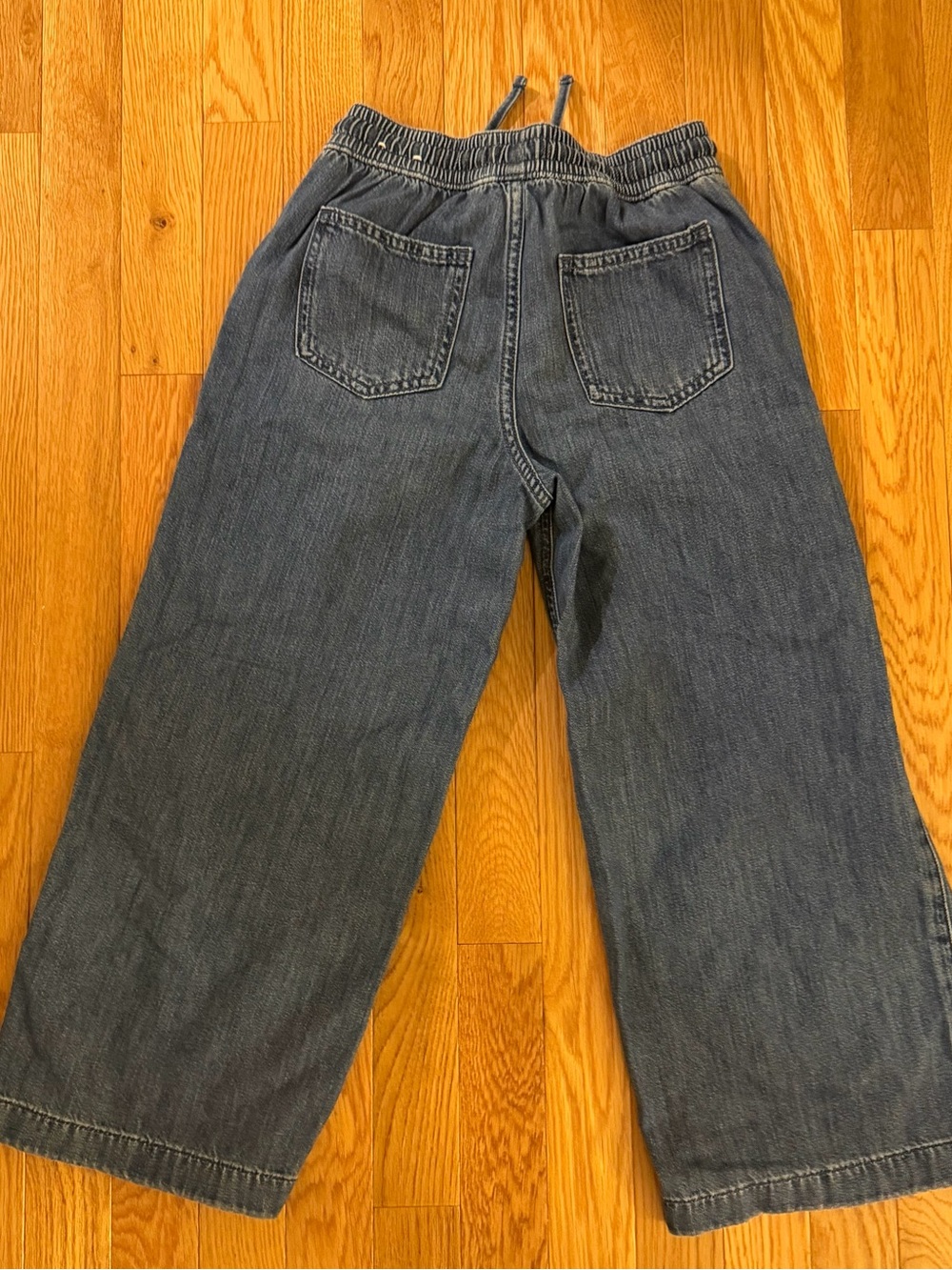 Girls Crewcuts Drawstring Denim Jeans - Slate Blue